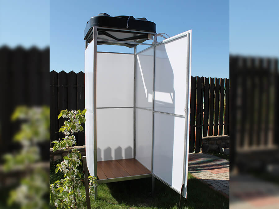 Фото летнего душа для дачи без тамбура